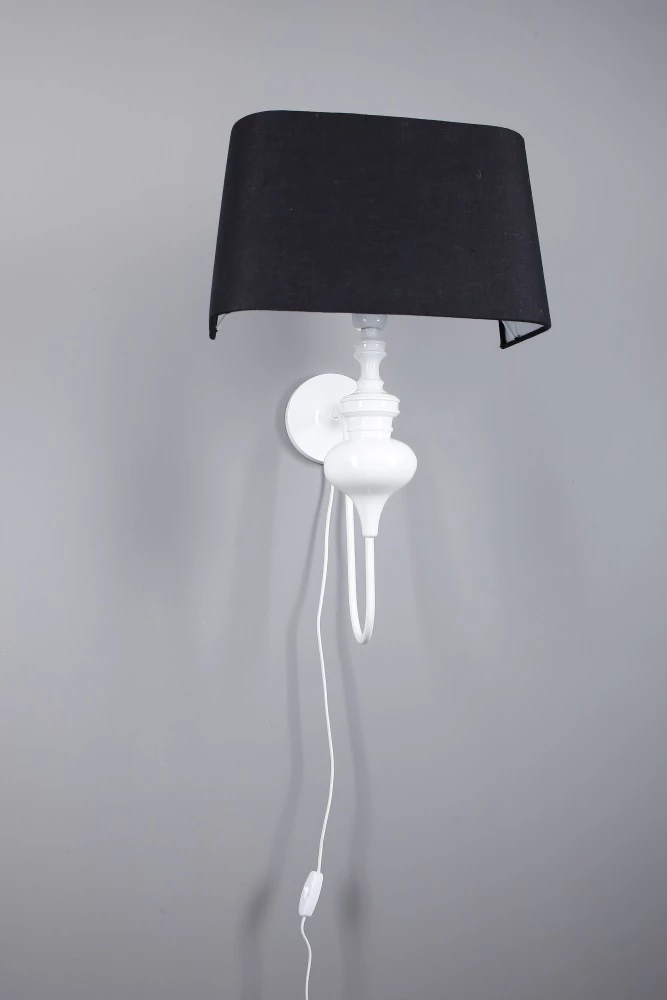 Dirk Davids Leuchten GmbH Wandleuchte Aladin mit Stoffschirm in Schwarz 4 Dirk Davids Leuchten GmbH Wandleuchte Aladin mit Stoffschirm in Schwarz – Bild 4