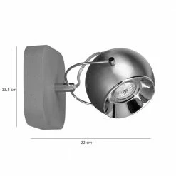 Spot-Light Wandleuchte aus Beton, grauer Spot, inkl. Leuchtmittel GU10 -Wandleuchten Verkaufsladen wandleuchte aus betongrauer spotinklleuchtmittel 51311364 spotlight 5131136