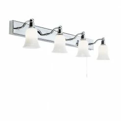 Searchlight Wandleuchte aus Chrom mit Glasschirmen inklusive LED