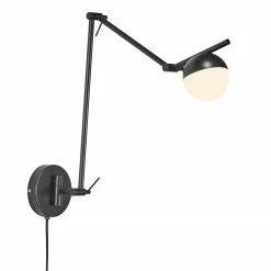 Nordlux G9 Wandleuchte aus Glas satiniert Wandlampe Schwarz mit Schalter ø 10 cm -Wandleuchten Verkaufsladen wandleuchte aus glas satiniert 2010971003 3 nordlux 2010971003