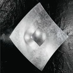 Hans Kögl Wandleuchte blattfolienversilbert, 3 Größen