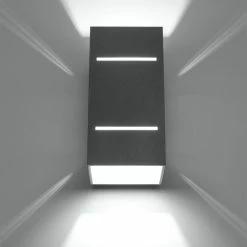 LHG Lights Wandleuchte Blocco grau mit 5 Watt LED