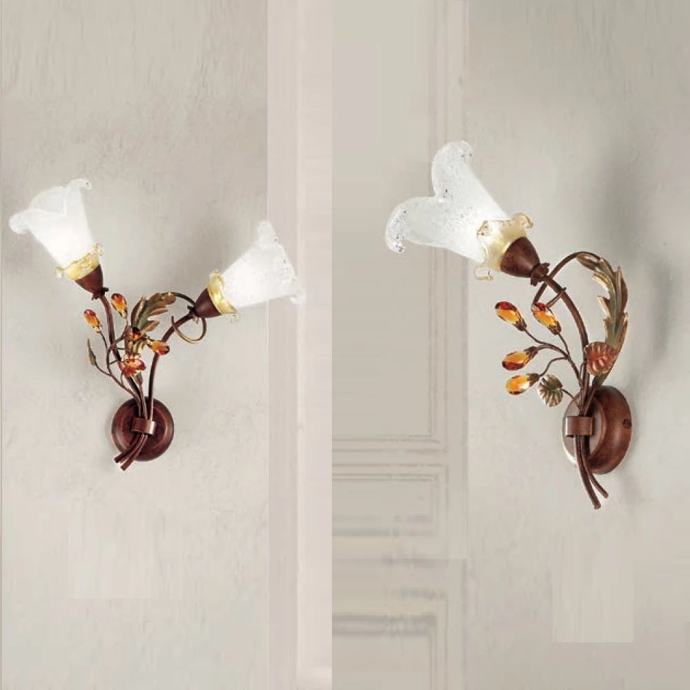 LAM Wandleuchte in Braun/Gold 1 LAM Wandleuchte in Braun/Gold