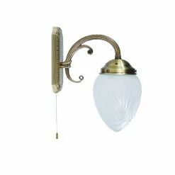 Rabalux Wandleuchte bronzefarbend mit geschliffenem Glas1 flammig