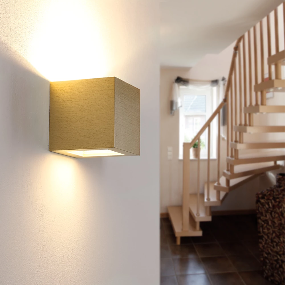 Cleoni Wandleuchte Caspe12 Buche Furnier 1 Cleoni Wandleuchte Caspe12 Buche Furnier