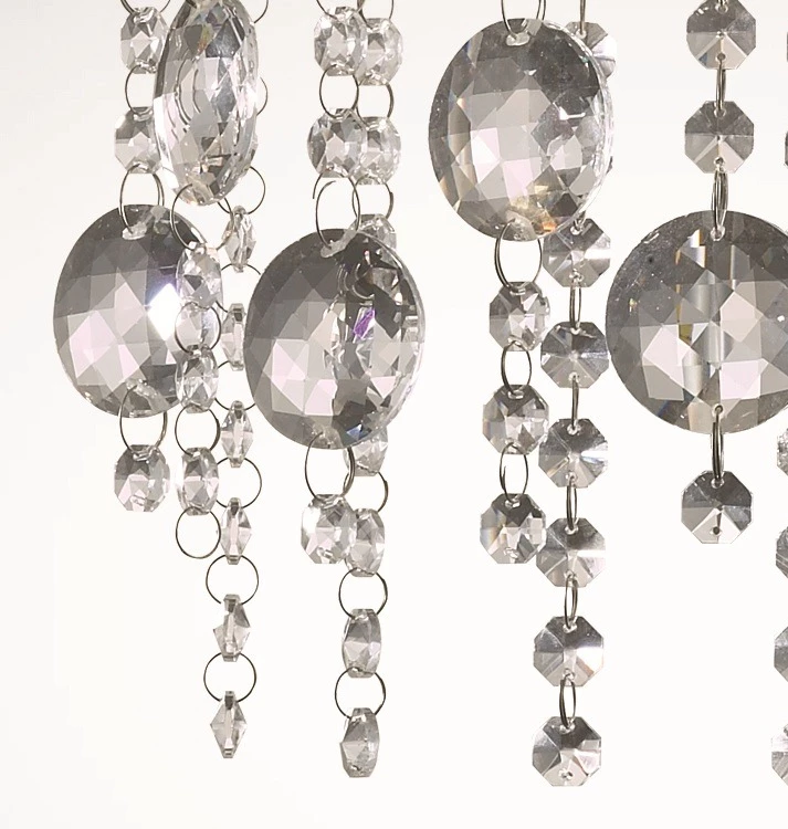 Ideal Lux Wandleuchte in Chrom mit geschliffenem Kristallbehang 2 Ideal Lux Wandleuchte in Chrom mit geschliffenem Kristallbehang – Bild 2