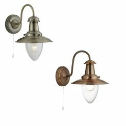 Searchlight Wandleuchte Fisherman aus Metall mit schmuckvollen Gläsern