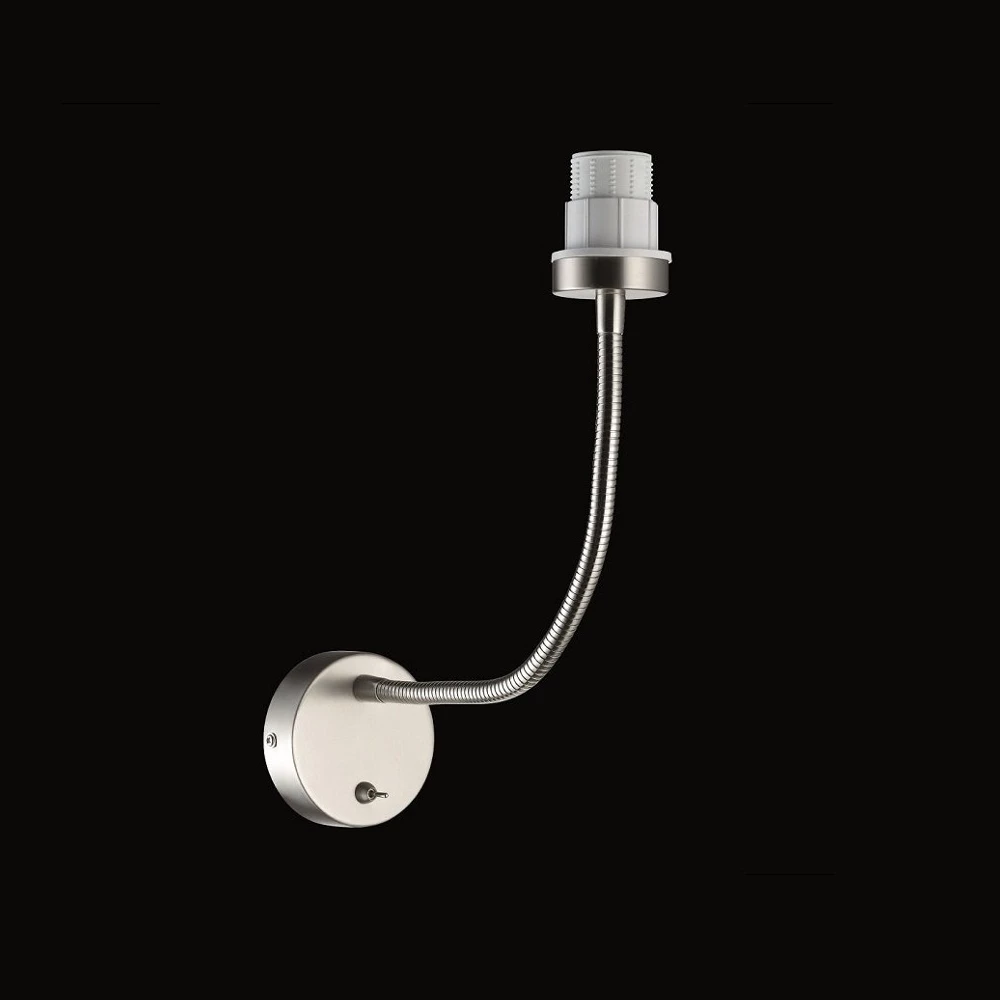 Fischer & Honsel Wandleuchte Flexarm, 1-flg, Nickel-matt, Stoffschirme oder Textilschirme kombinierbar, Fassung E27, mit Schalter 1 Fischer & Honsel Wandleuchte Flexarm, 1-flg, Nickel-matt, Stoffschirme oder Textilschirme kombinierbar, Fassung E27, mit Schalter