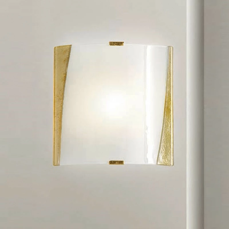 LAM Wandleuchte Glas mit Rahmen Gold oder Silber 1 LAM Wandleuchte Glas mit Rahmen Gold oder Silber