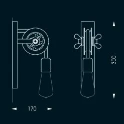 Robers Leuchten Wandleuchte Industriedesign in terra -Wandleuchten Verkaufsladen wandleuchte industriedesign terra 1228752 robersleuchten wl3673terra