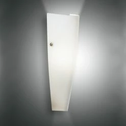 Fabas Wandleuchte Lucy, Glas in Weiß