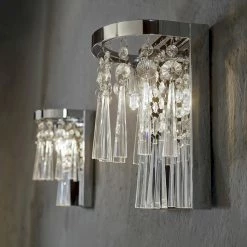 Spot-Light Wandleuchte Luxoria mit Kristallbehang