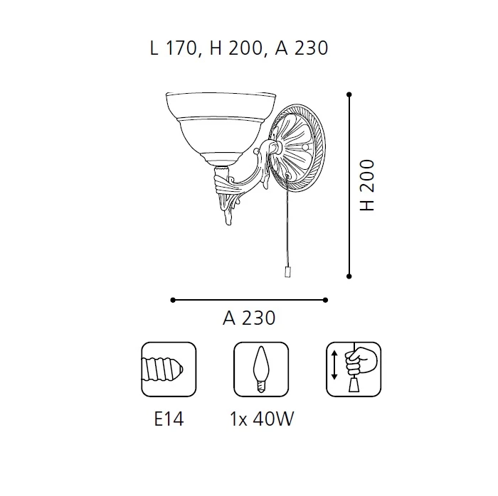 EGLO Wandleuchte Marbella mit Zugschalter, Alabasterglas 2 EGLO Wandleuchte Marbella mit Zugschalter, Alabasterglas – Bild 2