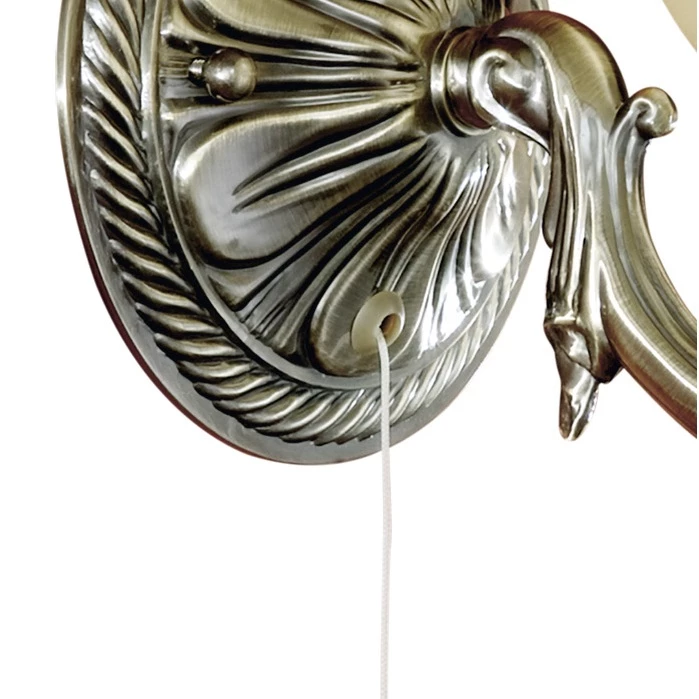 EGLO Wandleuchte Marbella mit Zugschalter, Alabasterglas 3 EGLO Wandleuchte Marbella mit Zugschalter, Alabasterglas – Bild 3