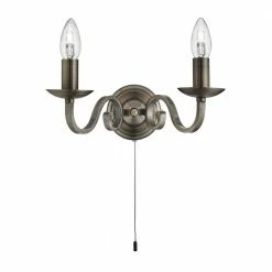 Searchlight Wandleuchte in Messing-Antik 2-flammig