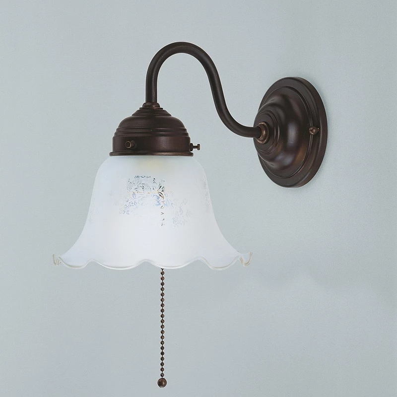 Berliner Messinglampen Wandleuchte in Messing-Antik mit geätztem Glasschirm Ø 17cm 1 Berliner Messinglampen Wandleuchte in Messing-Antik mit geätztem Glasschirm Ø 17cm