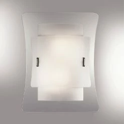 Ideal Lux Wandleuchte mit abgerundeten Gläsern - Höhe 38cm, Breite 29,5cm