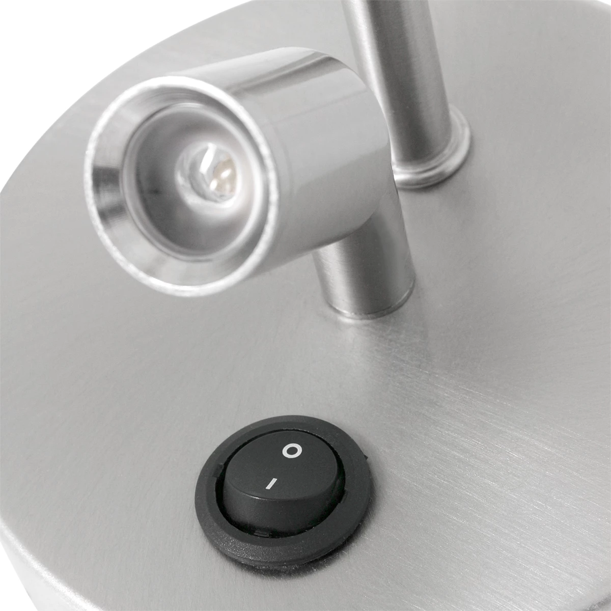 Steinhauer Wandleuchte mit LED Leselampe 2,5W inkl., silberfarbene Hotel Bettlampe, weißer Leinenschirm, mit Direktschalter, E27 4 Steinhauer Wandleuchte mit LED Leselampe 2,5W inkl., silberfarbene Hotel Bettlampe, weißer Leinenschirm, mit Direktschalter, E27 – Bild 4