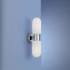 Böhmer Leuchten Wandleuchte mit Ober- und Unterlicht in Chrom mit mattem Opalglas - optimale Badbeleuchtung