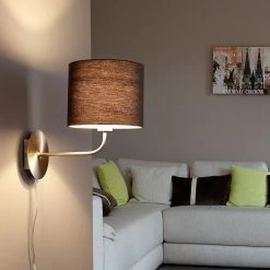 Dirk Davids Leuchten GmbH Wandleuchte mit Schirm Rattan oder Chintz Schwarz -Wandleuchten Verkaufsladen wandleuchte mit schirm rattan 1229854 dirkdavidsleuchtengmbh