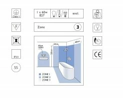 Illumina Astro Lighting Wandleuchte in Nickel poliert oder Schwarz, Klarglas, IP23 -Wandleuchten Verkaufsladen wandleuchte nickel poliert oder 917084 illuminaastrolighting
