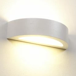 Cleoni Wandleuchte Nola K1 in Eiche weiß -Wandleuchten Verkaufsladen wandleuchte nola eiche wei 1276865 cleoni 3500k1e211