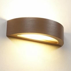 Cleoni Wandleuchte Nola K1 in Nussbaum dunkel -Wandleuchten Verkaufsladen wandleuchte nola nussbaum dunkel 1281555 cleoni 3500k1e209