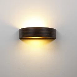 Cleoni Wandleuchte Nola K1 in Zebrano dunkel -Wandleuchten Verkaufsladen wandleuchte nola zebrano dunkel 1281563 cleoni 3500k1e206