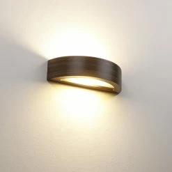 Cleoni Wandleuchte Nola K1 in Zebrano dunkel