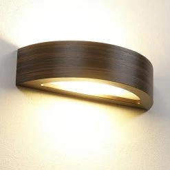 Cleoni Wandleuchte Nola K1 in Zebrano dunkel -Wandleuchten Verkaufsladen wandleuchte nola zebrano dunkel 1281565 cleoni 3500k1e206