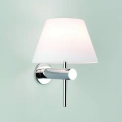 Illumina Astro Lighting Wandleuchte Roma in Chrom mit Opalglas Glas