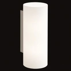 Hufnagel Wandleuchte Rondo groß, Opalglas in Zylinderform weiß