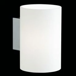 Hufnagel Wandleuchte Rondo klein, Opalglas in Zylinderform in weiß