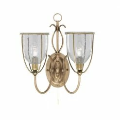 Searchlight Wandleuchte Silhouette in Messing Antik 2-flammig