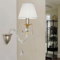 Wandleuchte - 1-flammig - 2 Oberflächen - Mit 24 Karat Gold