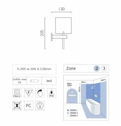 Illumina Astro Lighting Wandleuchte, Chrom, Acrylglas klar / opal, Spiegelleuchte, 1-flammig -Wandleuchten Verkaufsladen wandleuchtechromacrylglas klaropalspiegelleuchte1flammig 909174 illuminaastrolighting a0342