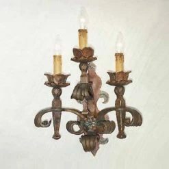 Robers Leuchten Wandleuchte 3 flammig, hochwertige Schmiedekunst