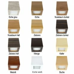 Cleoni Wandleuchte, Furnier, Wenge, quadratisch -Wandleuchten Verkaufsladen wandleuchtefurnierwengequadratisch Caspe12alle01 cleoni 8816a1204