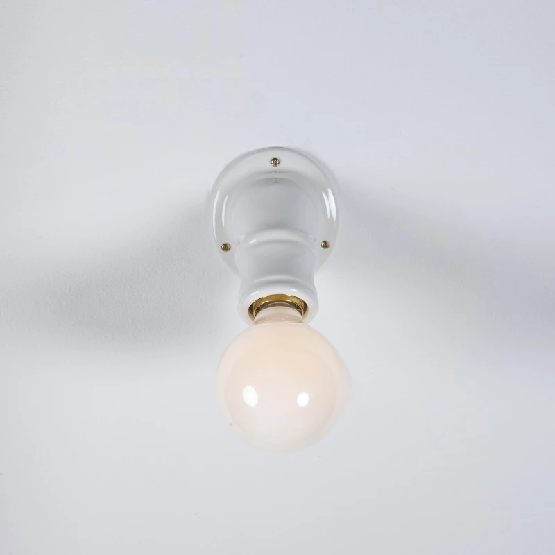 LHG Lights Wandleuchte, glänzende Keramik, Fassung E27 für LED Leuchtmittel 2 LHG Lights Wandleuchte, glänzende Keramik, Fassung E27 für LED Leuchtmittel – Bild 2