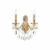 Ideal Lux Wandleuchte, klassisch, gold, Kristallbehand, 2-flammig, LED geeignet