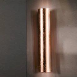 Hans Kögl Wandleuchte, Kupfer, Up & Down, Lichteffekt, modern, 2 Größen