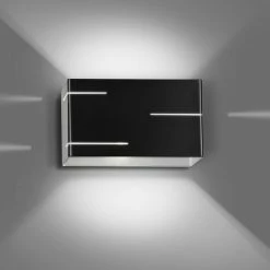 LHG Lights Wandleuchte, modern, Up & Down Light, schwarz, mit 3 Schlitzen, LED