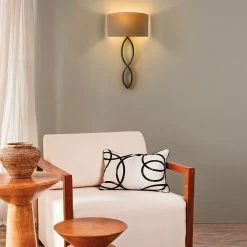 Illumina Astro Lighting Wandleuchte, Nickel-matt, Stoffschirm, modern, 3 Schirmfarben -Wandleuchten Verkaufsladen wandleuchtenickelmattstoffschirmmodernschirmfarben 91735 illuminaastrolighting