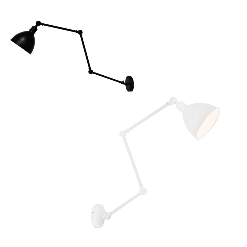 By Rydens Wandleuchte, Retro, schwenkbar, Steckerzuleitung, Schwarz o. Weiß 1 By Rydens Wandleuchte, Retro, schwenkbar, Steckerzuleitung, Schwarz o. Weiß