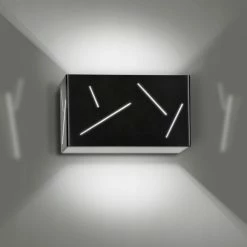 LHG Lights Wandleuchte, schwarz, 4 Schlitze, Up & Down Light, modern, LED 5 W