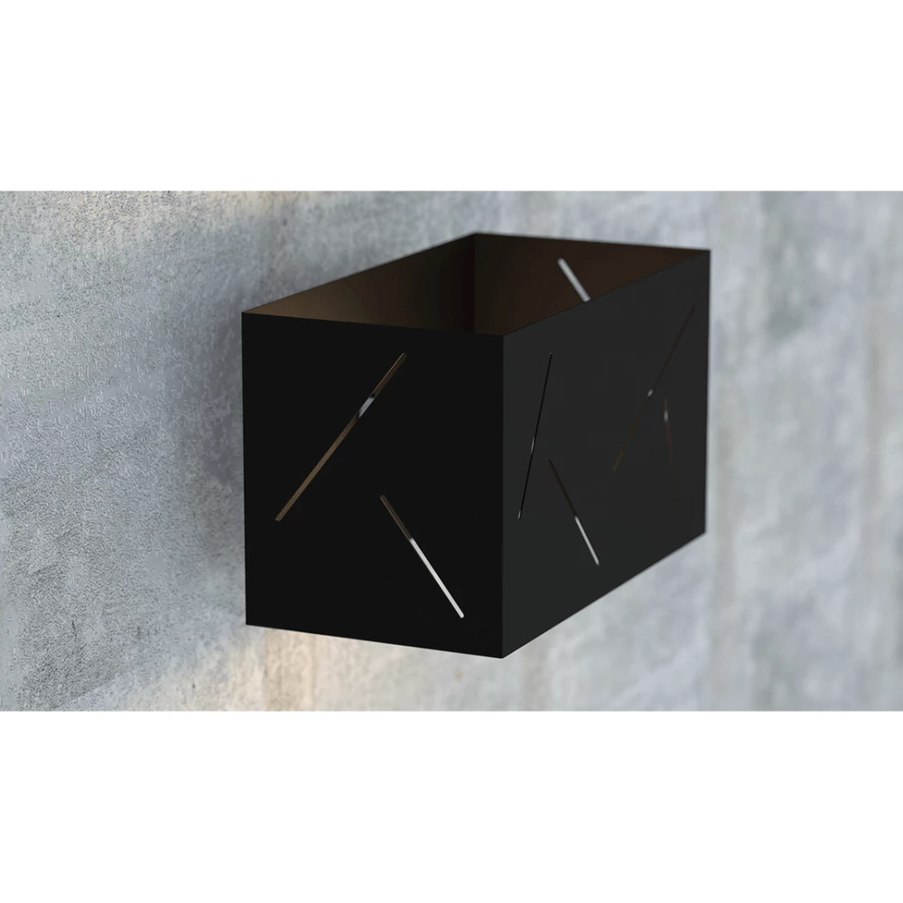 LHG Lights Wandleuchte, schwarz, 4 Schlitze, Up & Down Light, modern, LED 5 W 5 LHG Lights Wandleuchte, schwarz, 4 Schlitze, Up & Down Light, modern, LED 5 W – Bild 5