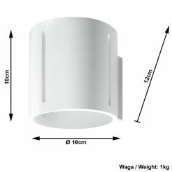 LHG Lights Wandleuchte, Weiß, Up & Down, zylinderförmig, indirektes Licht -Wandleuchten Verkaufsladen wandleuchtewei downzylinderfrmigindirektes licht 1328194 lhg 132938