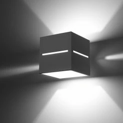 LHG Lights Wandleuchte, Würfelförmig, Up & Down, warmweiße Lichtfarbe, 3 Farben 7 LHG Lights Wandleuchte, Würfelförmig, Up & Down, warmweiße Lichtfarbe, 3 Farben -Wandleuchten Verkaufsladen wandleuchtewrfelfrmig downwarmweilichtfarbegrau 1328331 lhg 132936