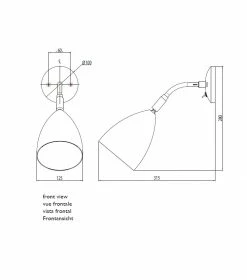 Illumina Astro Lighting Wandleuchte, zum Lesen, Chrom, Direktschalter, LED geeignet, 2 Farben -Wandleuchten Verkaufsladen wandleuchtezum lesenchromdirektschalterled geeignetfarben 914263 illuminaastrolighting