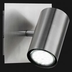 LHG Lights Wandspot, modern, Nickel-matt, schwenkbar, inkl. GU10 5W LED